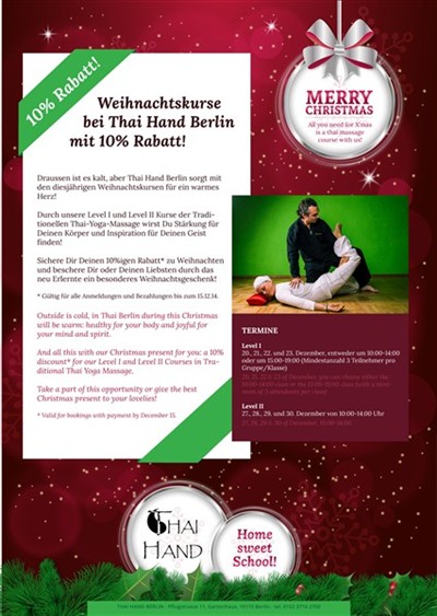 Berlin Christmas Courses Thai Hand